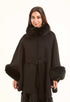 Women Cape Wool Black