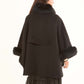 Women Cape Wool Black