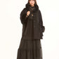 Women Cape Wool Black