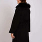 Women Coat Wool Black