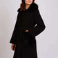 Women Coat Wool Black