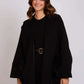 Women Coat Wool Black