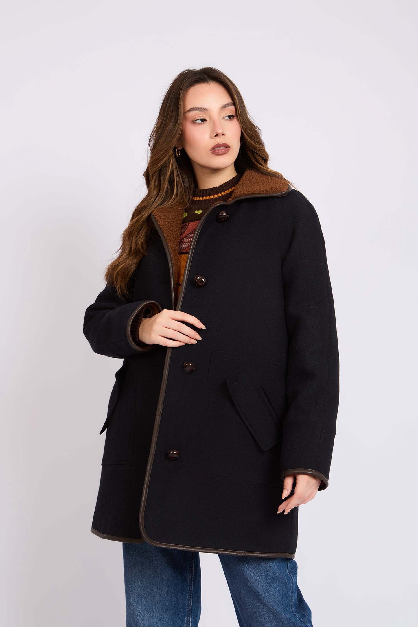 Women Regular Fit Jacket Black