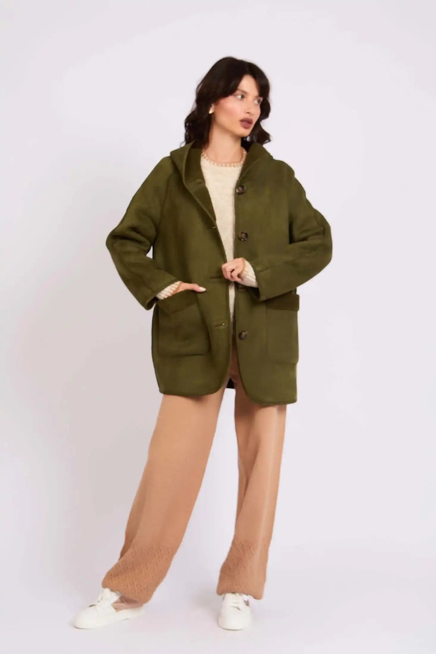 Women Regular Fit Jacket Green