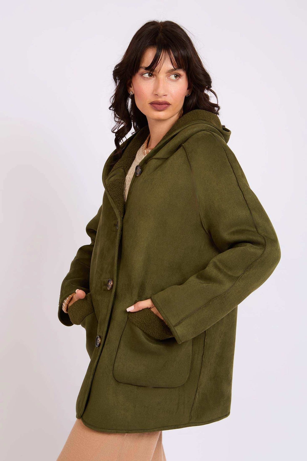 Women Regular Fit Jacket Green