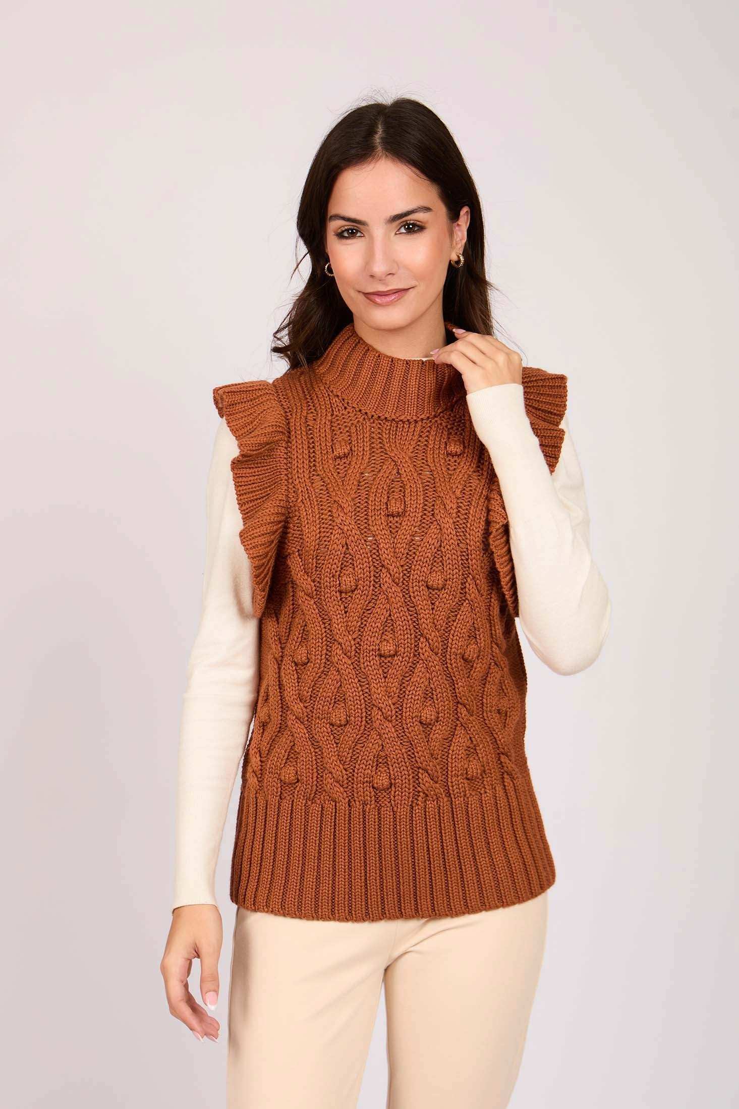 Women Regular Fit Vest Orange