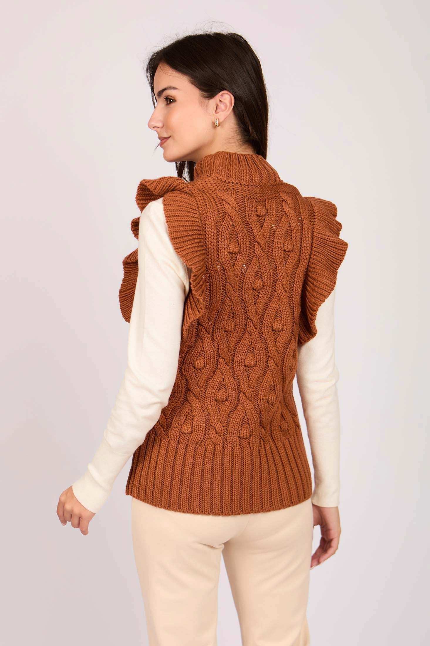 Women Regular Fit Vest Orange