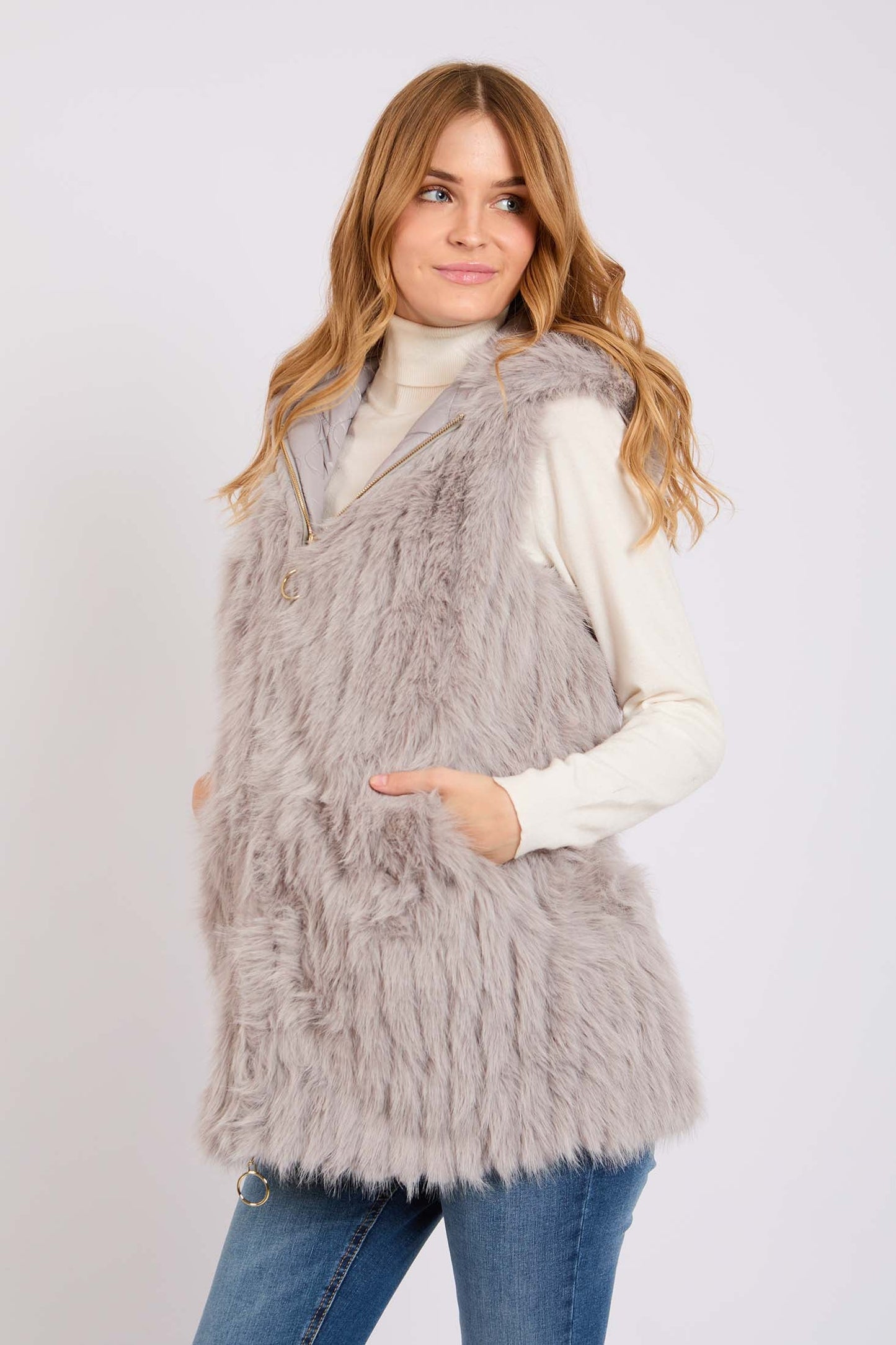 سترة نسائية عادية - بنية