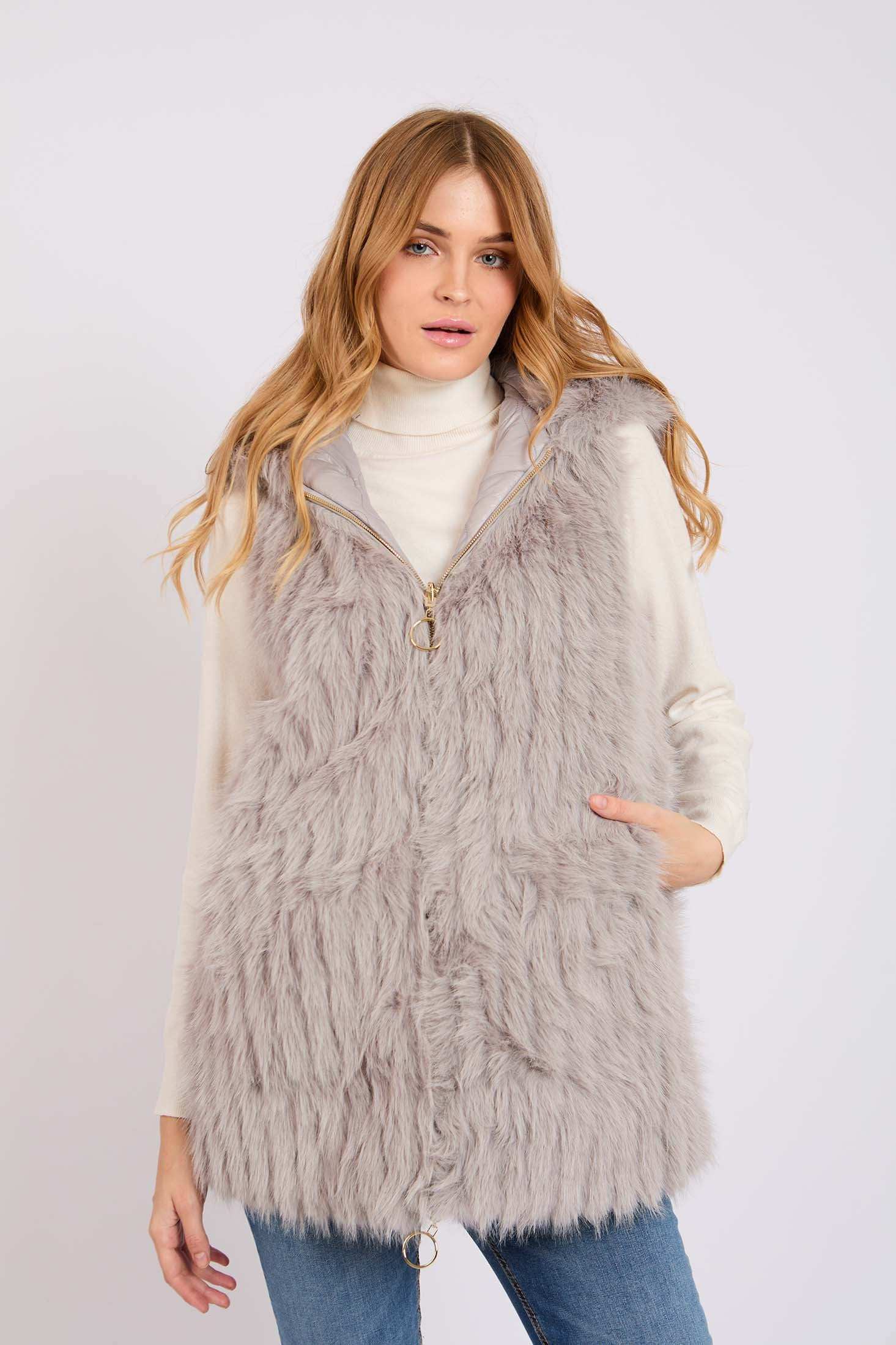 Women Regular Fit Vest Grey