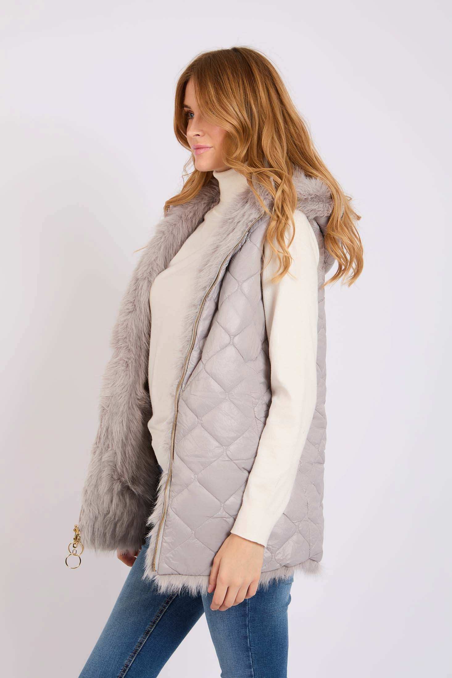 Women Regular Fit Vest Grey