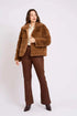Women Regular Fit Jacket Brown