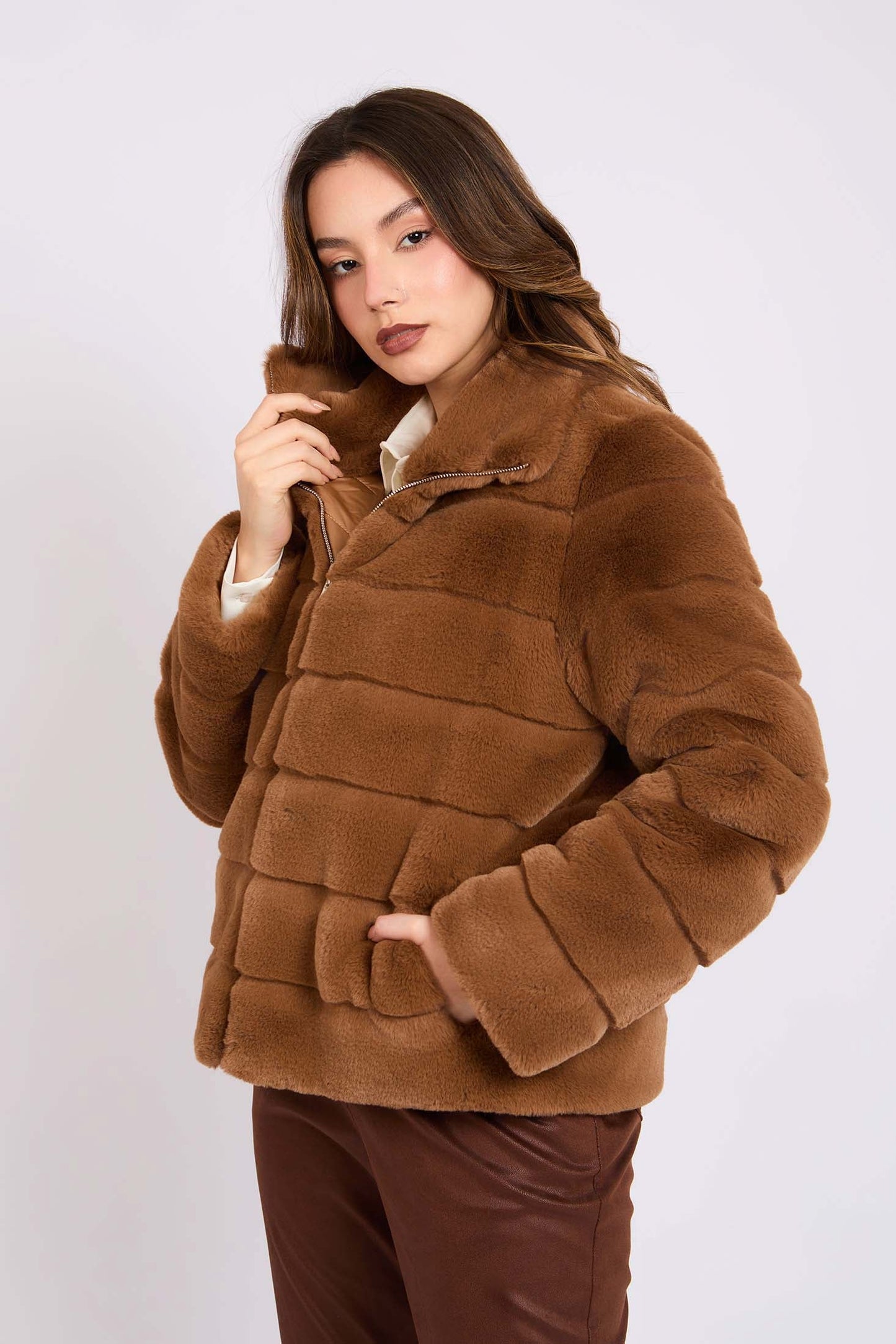 سترة نسائية عادية - وردية