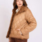 Women Regular Fit Jacket Brown