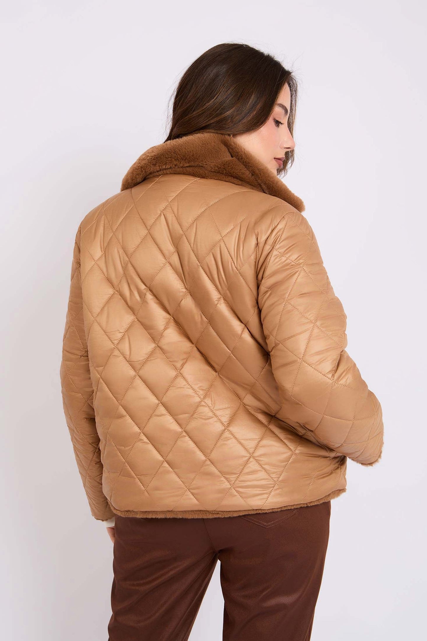 سترة نسائية عادية - وردية