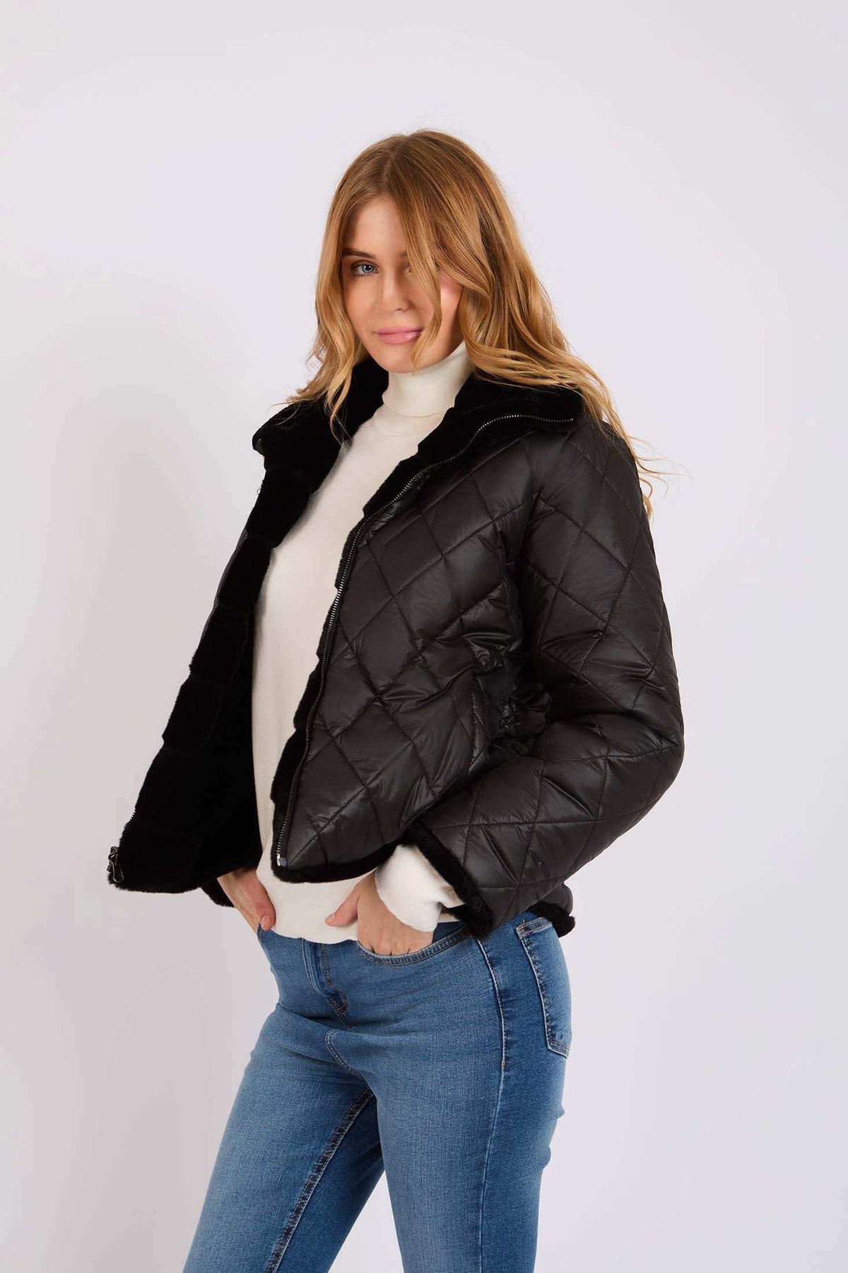 Women Regular Fit Jacket Black