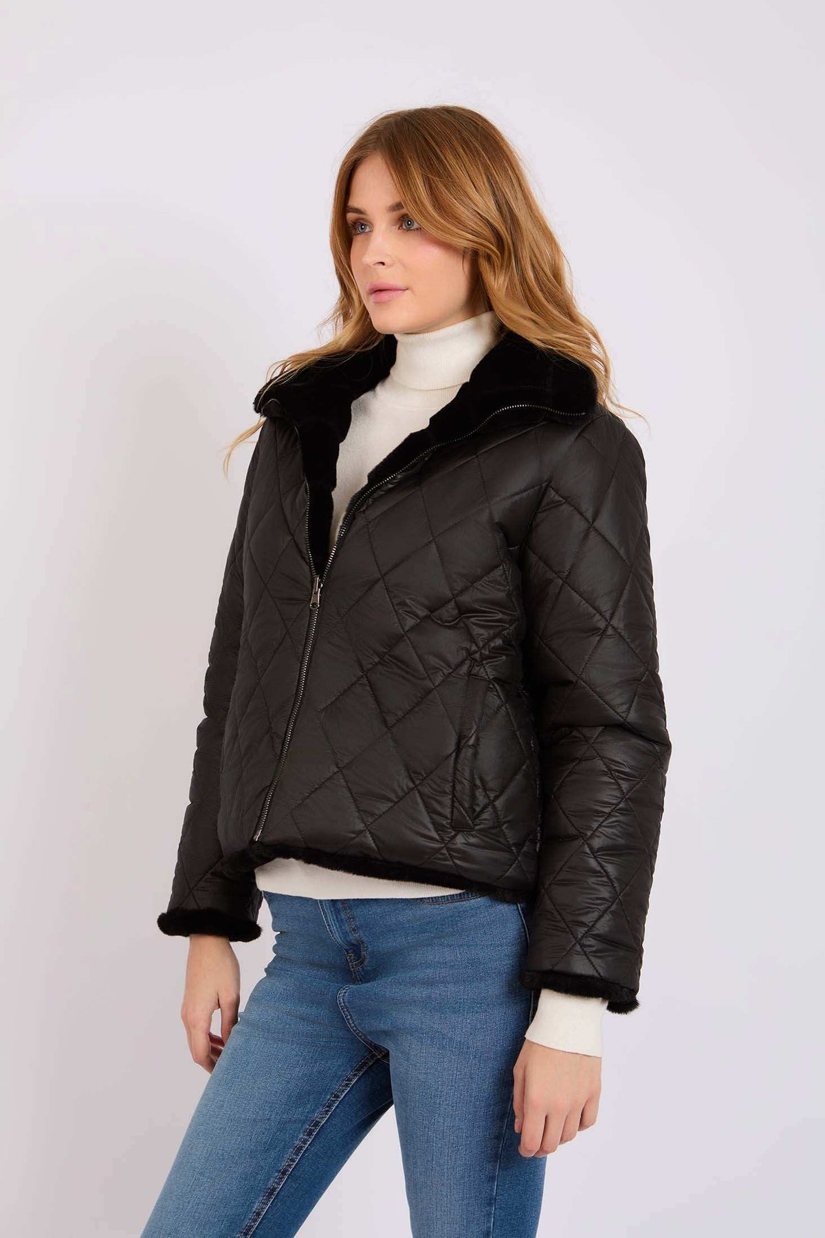 Women Regular Fit Jacket Black