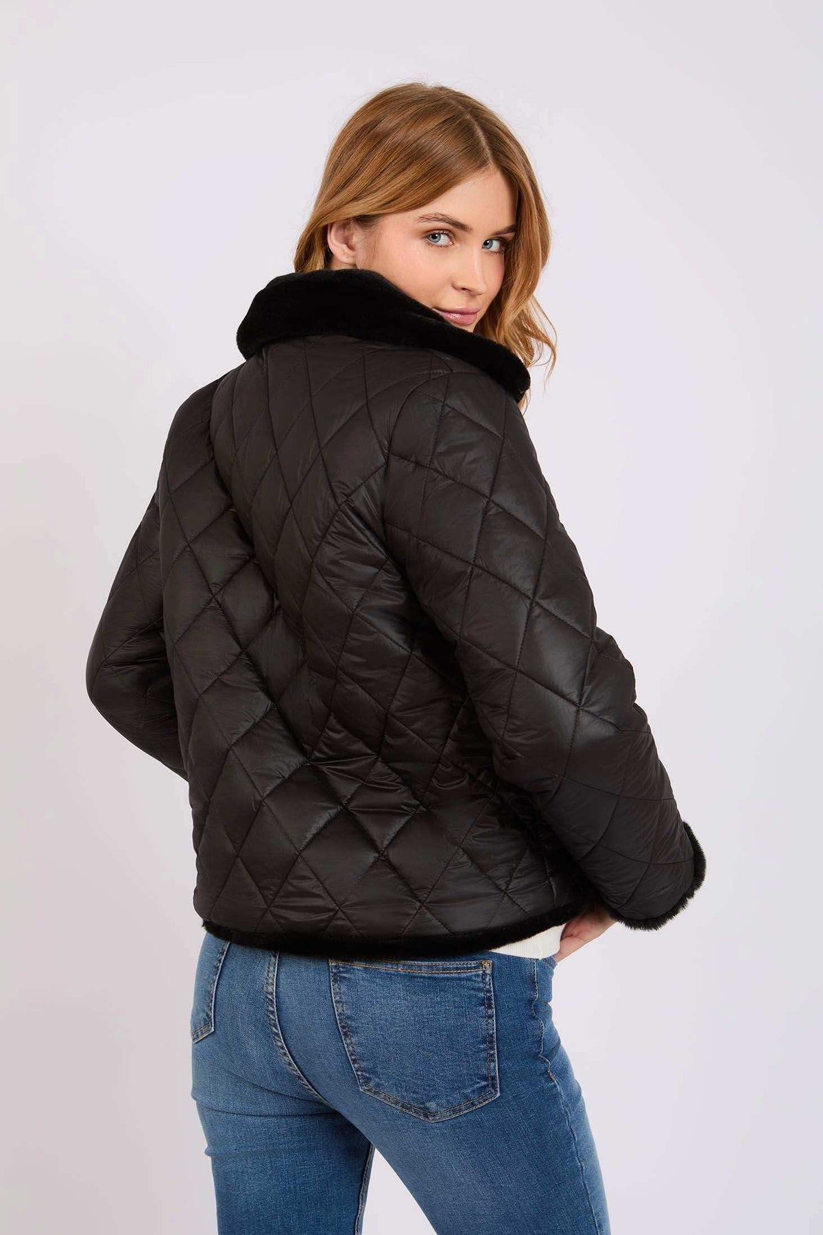 Women Regular Fit Jacket Black