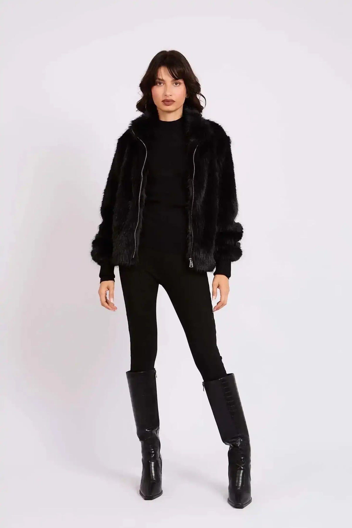 Women Regular Fit Jacket Black