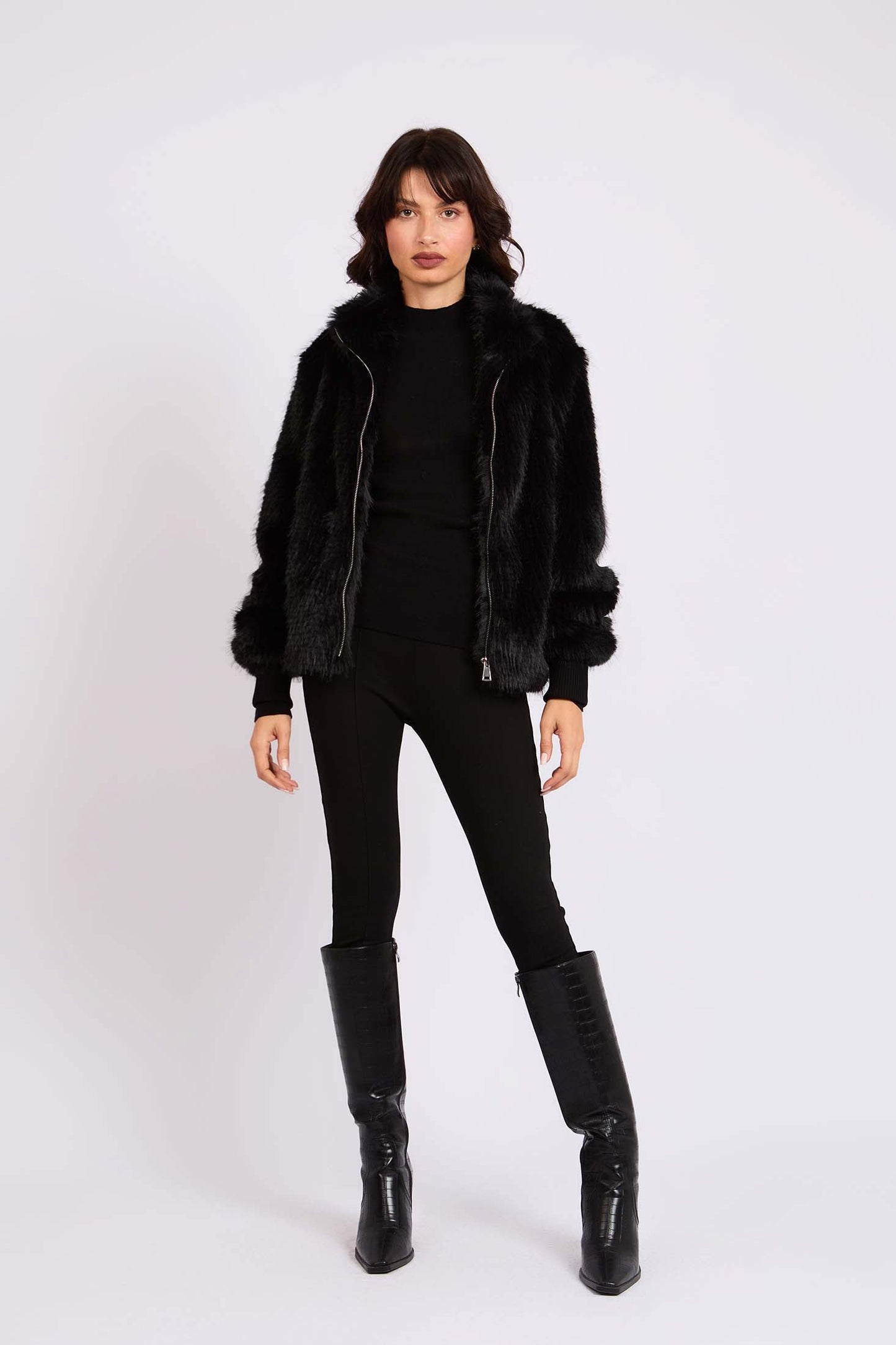 Women Regular Fit Jacket Black