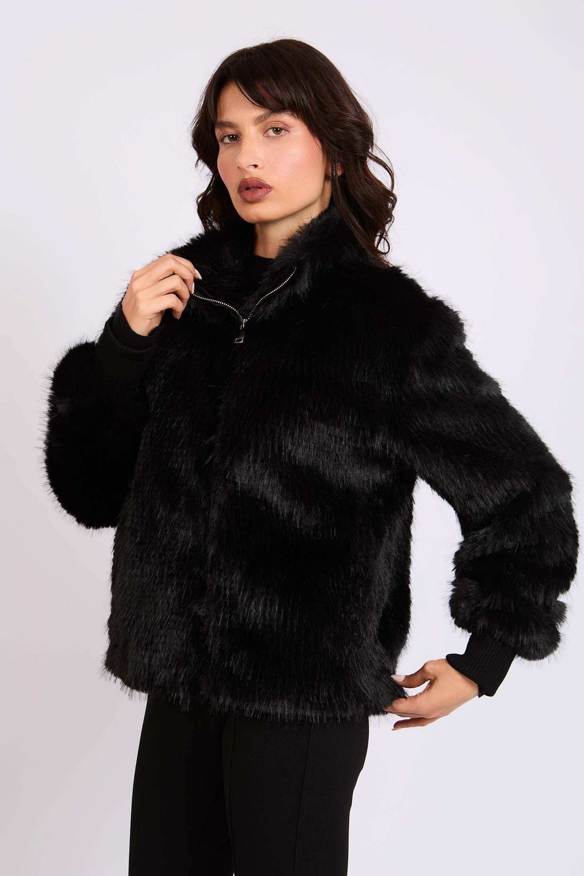 Women Regular Fit Jacket Black