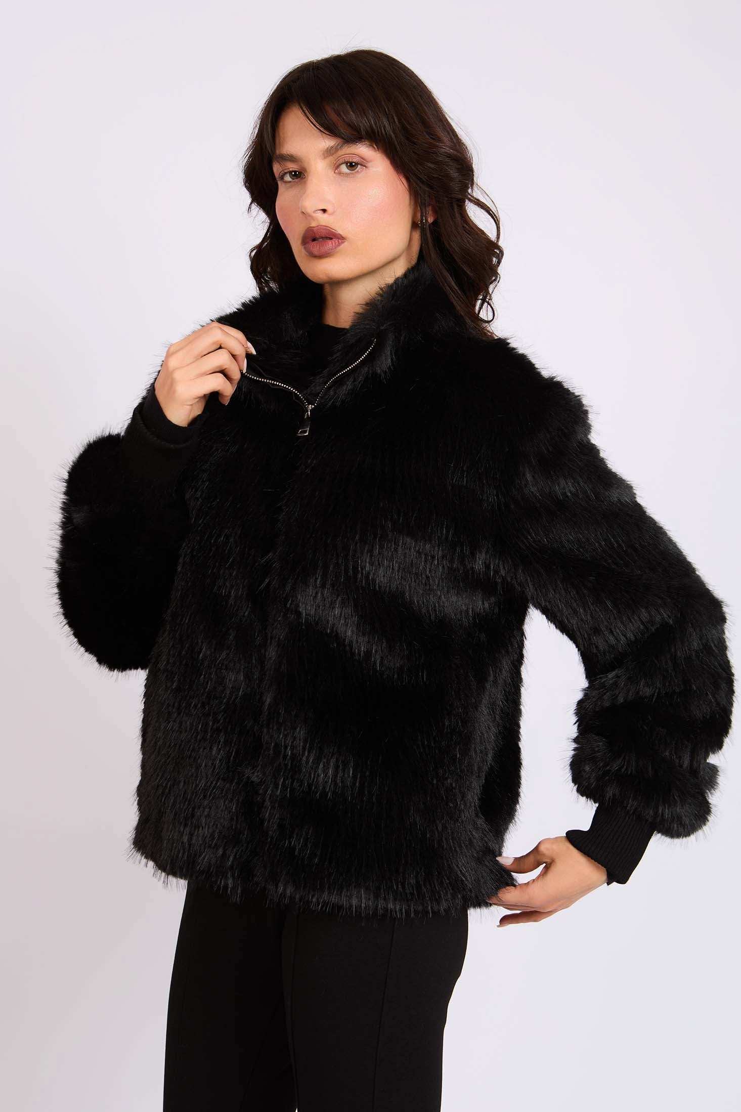 Women Regular Fit Jacket Black