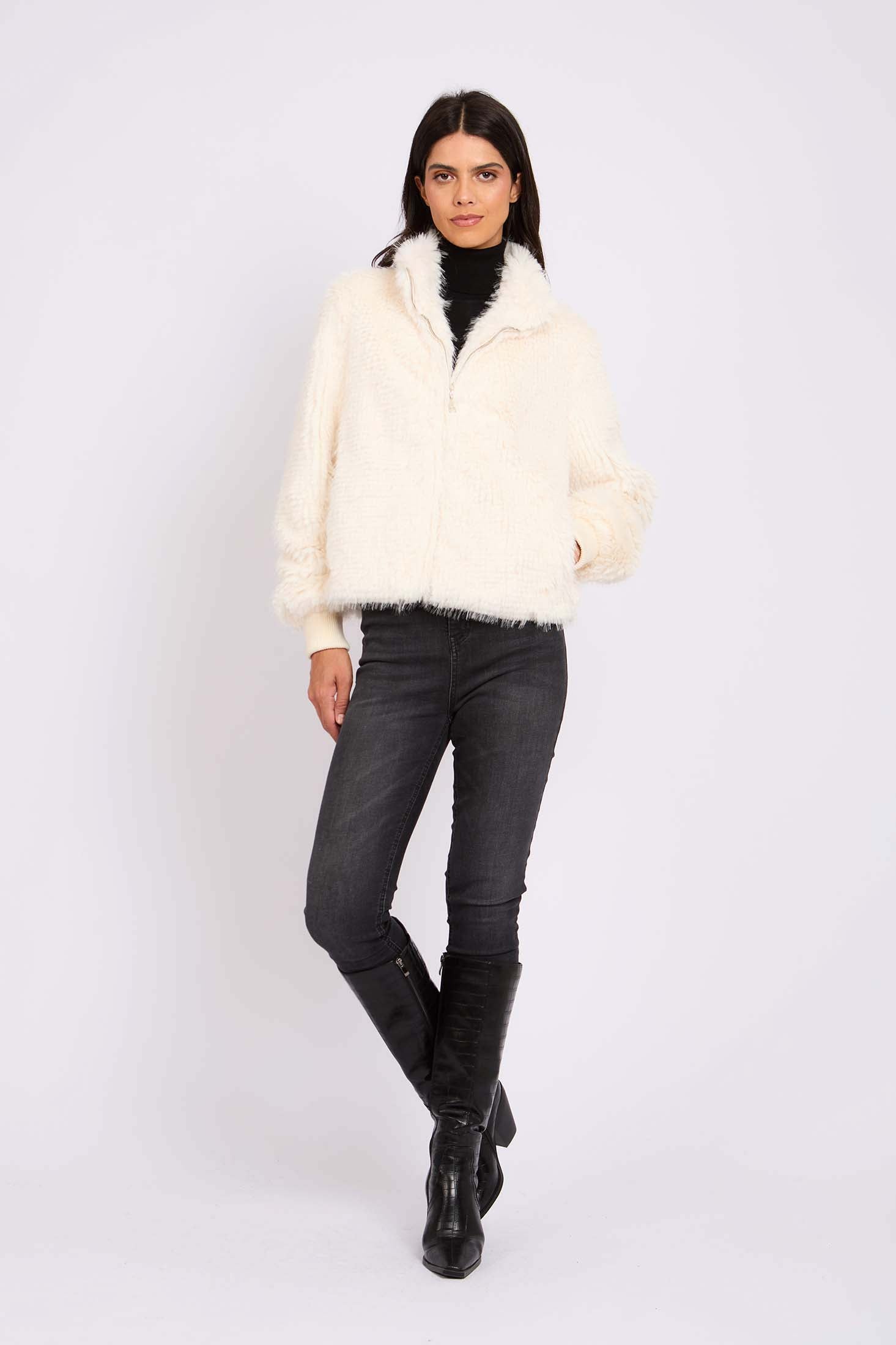 Women Regular Fit Jacket Off White