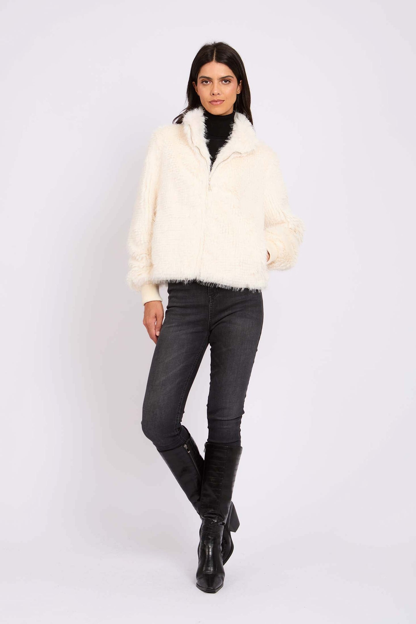 Women Regular Fit Jacket Off White