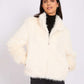Women Regular Fit Jacket Off White