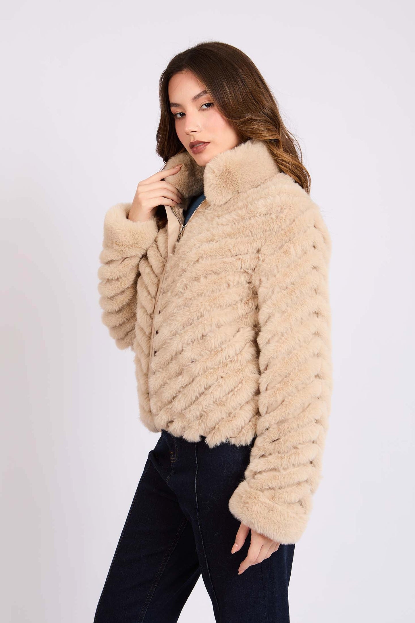 Women Regular Fit Jacket Brown