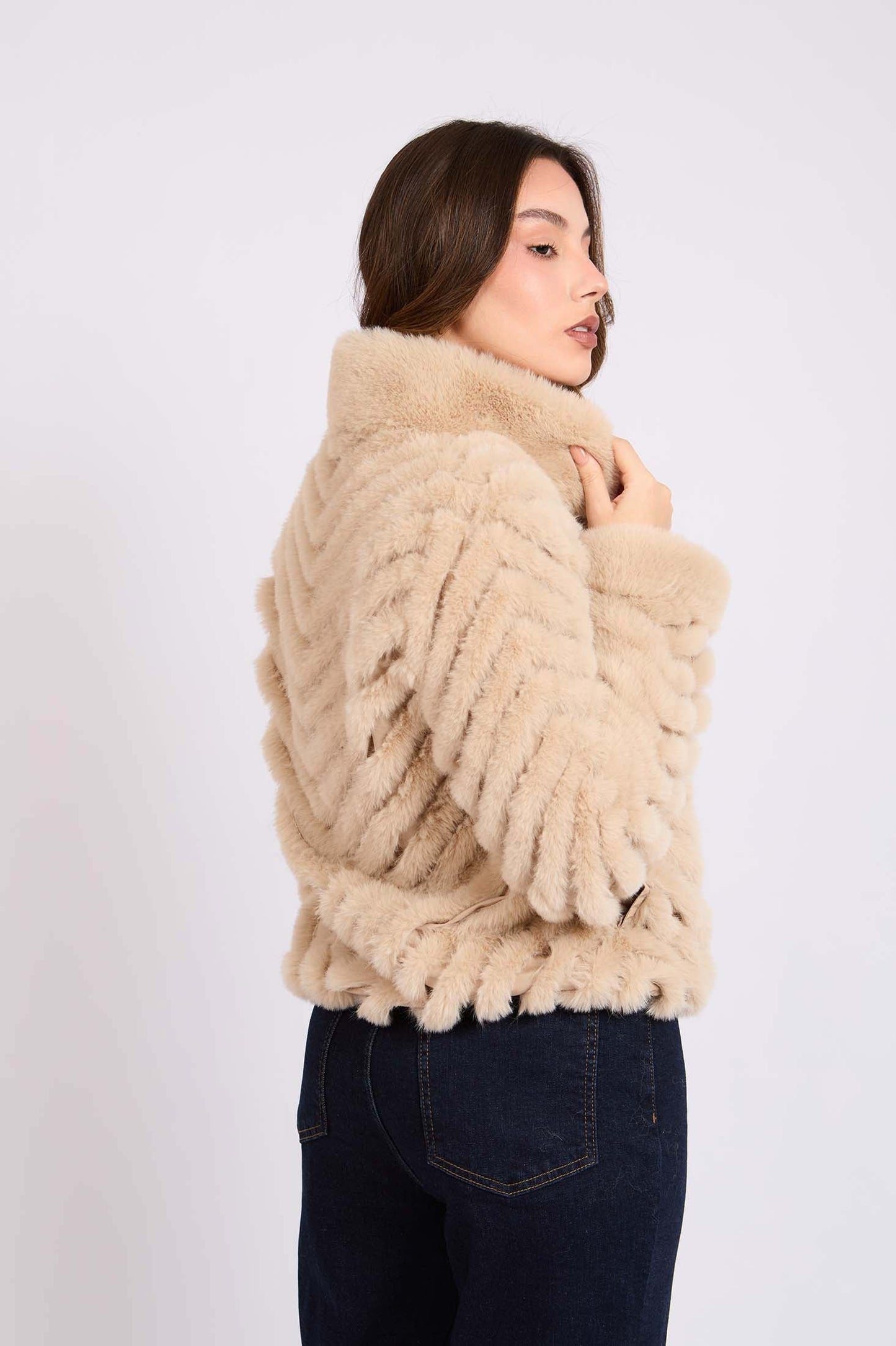 Women Regular Fit Jacket Brown