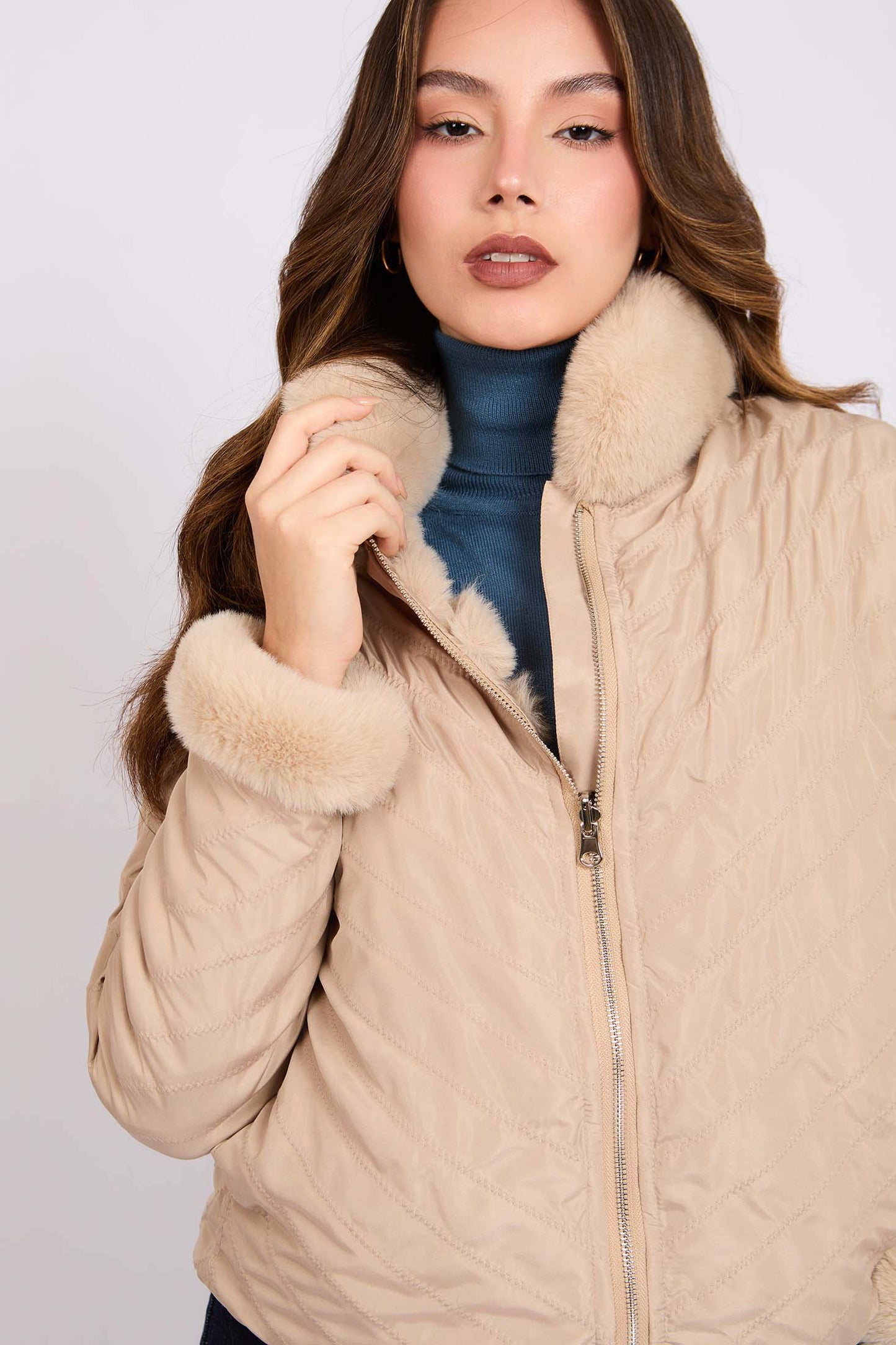 Women Regular Fit Jacket Brown