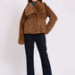 Women Regular Fit Jacket Brown