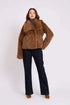 Women Regular Fit Jacket Brown