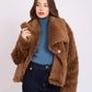 Women Regular Fit Jacket Brown