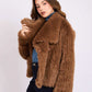 Women Regular Fit Jacket Brown