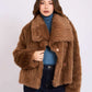 Women Regular Fit Jacket Brown