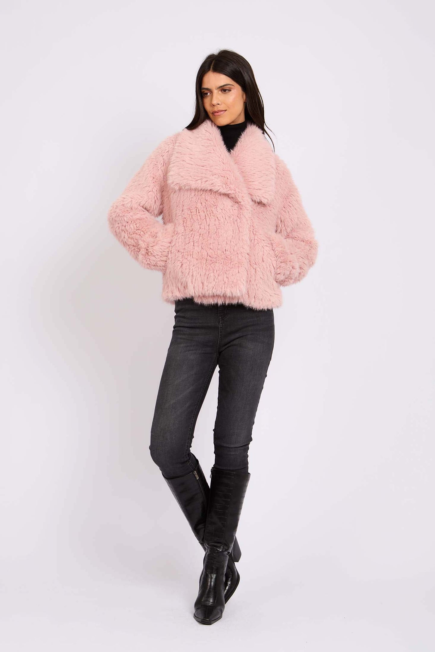 سترة نسائية عادية - وردية