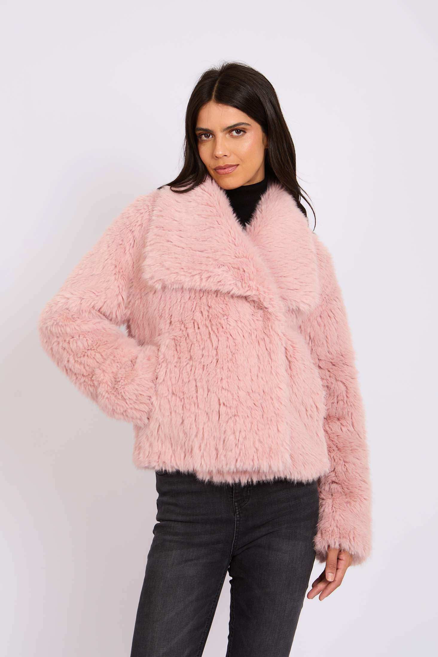 سترة نسائية عادية - وردية