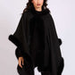 Women Regular Fit Poncho Black