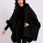 Women Regular Fit Poncho Black