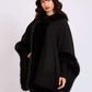 Women Regular Fit Poncho Black