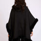 Women Regular Fit Poncho Black