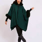 Women Regular Fit Poncho Green