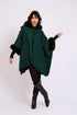 Women Regular Fit Poncho Green