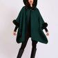 Women Regular Fit Poncho Green