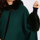Women Regular Fit Poncho Green