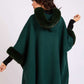Women Regular Fit Poncho Green