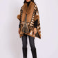 Women Regular Fit Poncho Brown