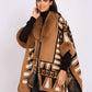 Women Regular Fit Poncho Brown