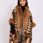 Women Regular Fit Poncho Brown